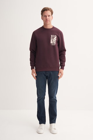 Cazador 53805 Erkek Bisiklet Yaka Sweatshirt Vişne