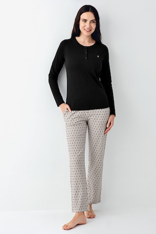 Pierre Cardin Kadın Siyah Pijama Takımı Pc9102-s-v1 Siyah