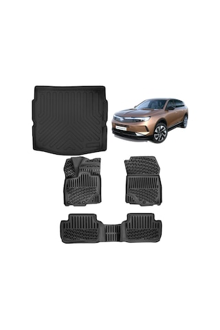 Rizline Opel Grandland Mhev Hybrit 2025 Ve Sonrası 3d Havuzlu Paspas Ve Alt Bagaj Havuzu Set