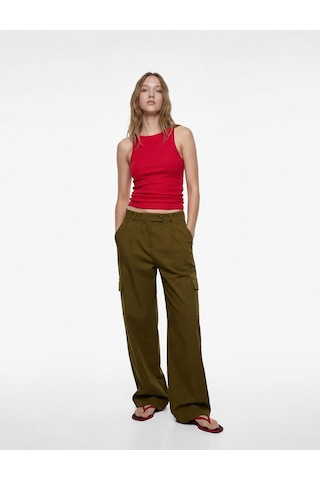 Koton Slim Fit Kolsuz Kayık Yaka Atlet Kırmızı 6sal30118ık