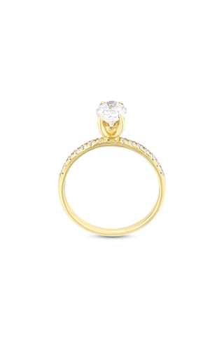 Lab Diamond Tektaş Yüzük Gold