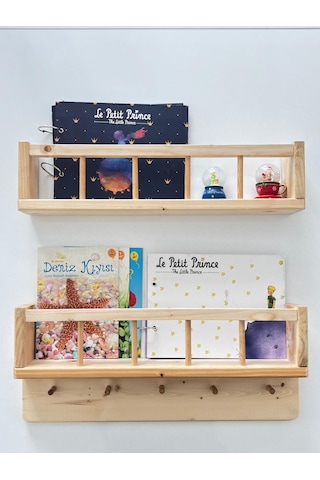 Masif Ahşap Montessori Yaklaşımlı İkili Kitaplık Ahşap Masif Ahşap Montessori Yaklaşımlı İkili Kitaplık Ahşap