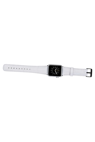 Apple Watch Uyumlu Deri Kordon 42-44-45mm F3 Beyaz