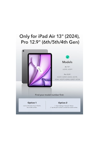 iPad Uyumlu  Air 13 M3/m2 Rebound Manyetik Kılıf Kapaklı Kılıf