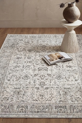 Hoom Rugs Etro 2705 Gri Vintage Desenli Salon Halısı