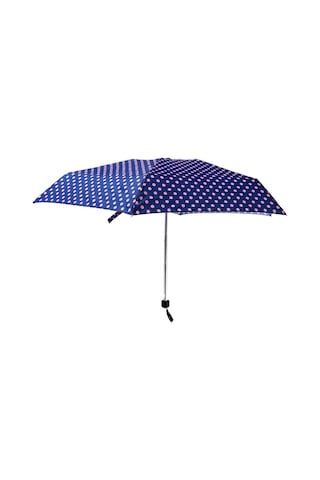 Biggdesign Moods Up Pembe Puantiyeli Lacivert Manuel Mini Şemsiye - Rüzgara Dayanıklı, Hafif, Renkli Tasarım Çok Renkli