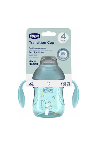 Chicco Yumuşak Uçlu Geçiş Bardağı 4ay Erkek Yen 00006911250000 Light Blue Açık Mavi