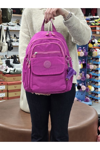 My Polo 2114-8675 Kadın Krinkıl Kumaş Çok Gözlü Astarlı Petli Su Mor