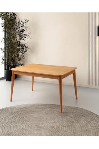 Ortadan Açılır Büyüyen Yemek Masası Natural 90x140 CM
