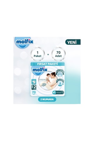 Bezos Premium Bebek Bezi Fırsat Paketi 2 Beden 3-6 Kg 70 Adet Bty Standart