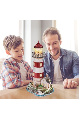 Deniz Feneri 3d Puzzle Led Işıklı L540h