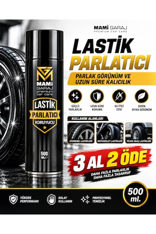Lastik Parlatıcı 500ml - Parlak Görünüm Ve Uzun Süre Kalıcılık 3 Al 2 Öde