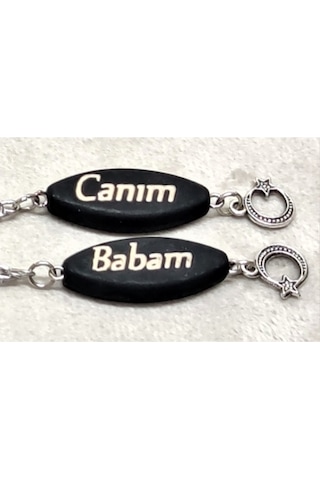 CANIM BABAM Yazılı - Mat Oniks Doğaltaş Tesbih / Tespih