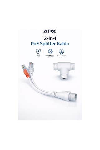 Apronx Apx-pt14 2 İn 1 Poe Splitter Kablo Poe Ayırıcı