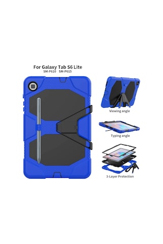 Newface Samsung Galaxy Uyumlu T500 Tab A7 10.4 Kılıf Griffin Tablet Kapak Semeglbl - 81 - Mavi