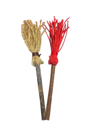 Matatabi Cats Süpürge Doğal Çiğneme Çubuğu İpli Kedi Oyuncağı 2'li 18 CM