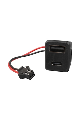Pano Tip Kare Type-c + Usb Şarj Soketi Bağlantı Modülü