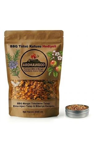 Elma Ağacı & Biberiye Özü Tütsüleme Talaşı Mangal & Bbq Barbekü İçin Yoğun Aroma