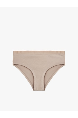 Koton Pamuklu Rahat Kalıp Basic Yüksek Bel Hipster Külot Bej 6wlk30115mk Ekru
