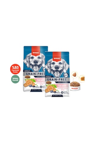 Wanpy Tahılsız Somonlu Yetişkin Köpek Maması 1,5kg X 2 Adet