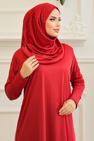 Tek Parça Namaz Elbisesi 796 - Kırmızı