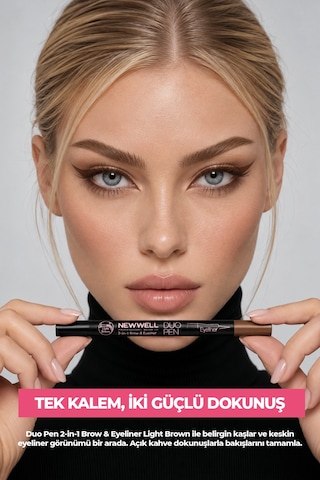 Duo Pen 2-in-1 Brow & Eyeliner Light Brown 02 2 Ml