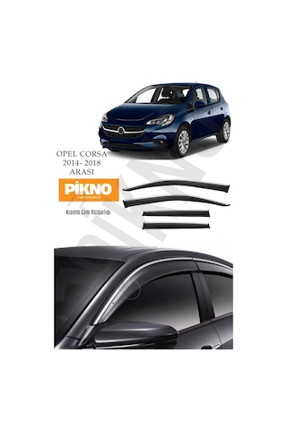 Opel Corsa E 2014-2018 Kromlu Cam Rüzgarlığı 4'lü Set A+ Plus