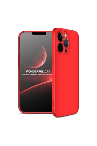 Apple Uyumlu iPhone 13 Pro Max Kılıf Zore Ays Kapak Kırmızı