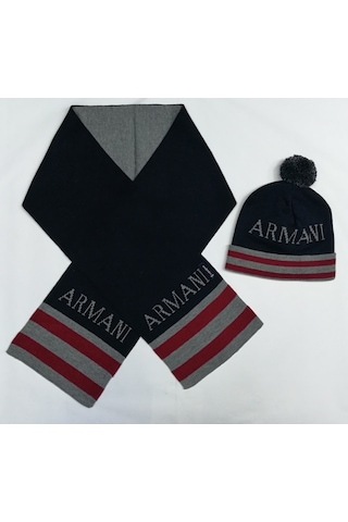 Armani Çocuk Atkı Bere Çok Renkli