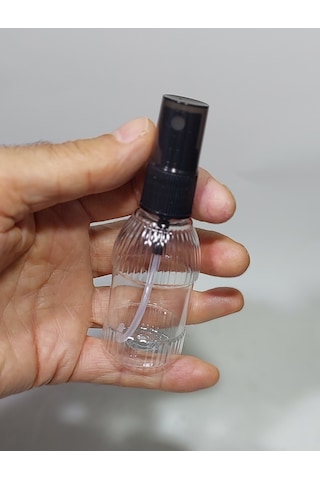 50 Adet Boş Şişe siyah Spreyli Kolonya Şişesi Doldurulabilir Cep Plastik Parfüm Şişesi 50 Ml desenli
