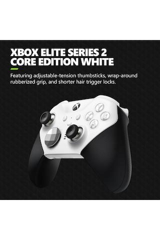 Xbox Elite Series 2 Core Wireless Gaming Controller White Xbox Series X S, Xbox One, Windows Pc, Android, And İos Uyumlu Sku: Smgstk442db531ba
