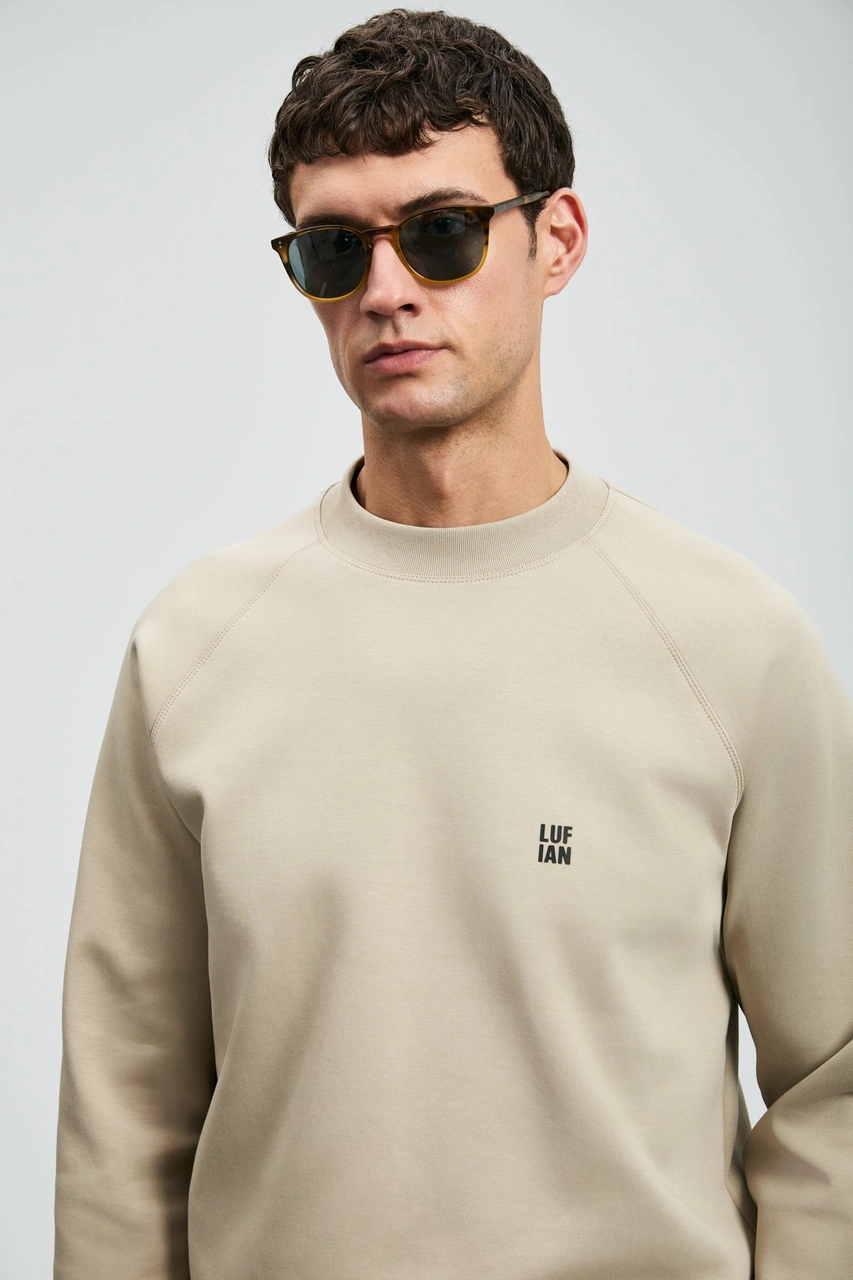 Lufian Erkek Grant Sweatshirt 112030179 Bej Bej