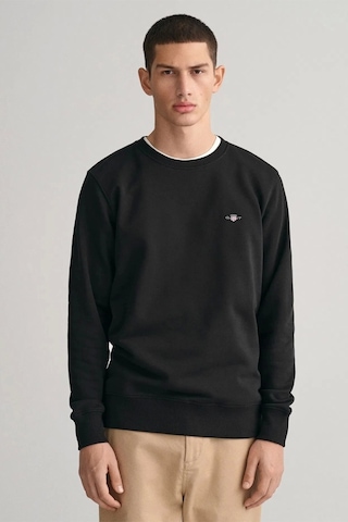 Gant Erkek Siyah Regular Fit Sweatshirt Siyah