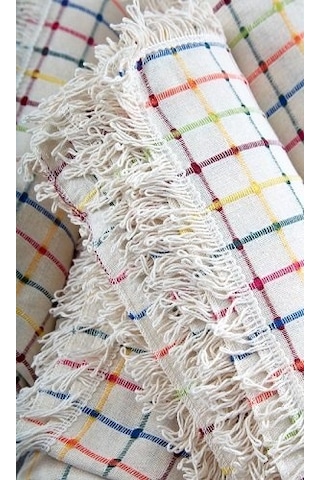 %100 Pamuklu Buldan İşi Bordo Renk Çekyat-Koltuk Örtüsü 180 x 250