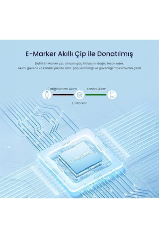 Usb 4.0 E-mark 240w 40gbps Thunderbolt 4 8k 60hz Type-c Uzatma Kablosu 50 Cm Diğer