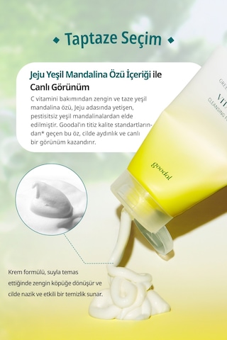 Cilde Aydınlık Görünüm Sunan Temizleme Köpüğü Goodal Green Tangerine Vita C Cleansing Foam