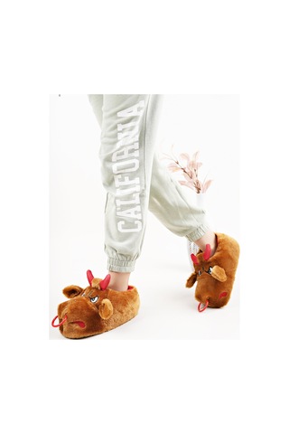 Devida Yumuşak Taban Sevimli Hayvan Panduf Kahverengi Kahverengi