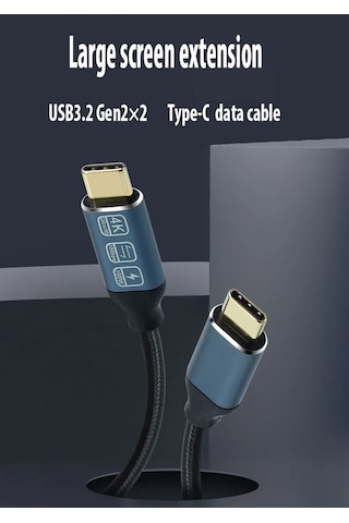 Pmr ZR-395 Type-C To Type-C Kablo 4K Görüntü 100 W Şarj Kablosu