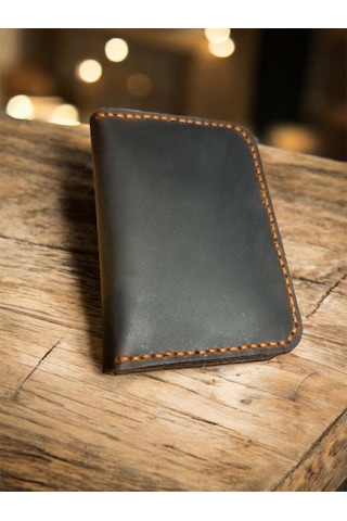 Parla Leather Liberta El Yapımı Hakiki Deri Kart Cüzdan Taba - Kahverengi