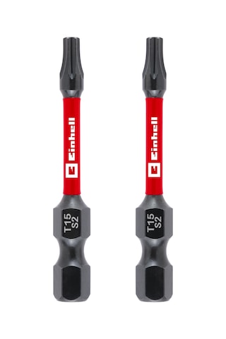 Einhell 2 Parça Darbeli Bit Ucu Seti 50 mm T15 49131230, mangan fosfat kaplı S2 çelik, verimli güç aktarımı, E 6.3 şaft