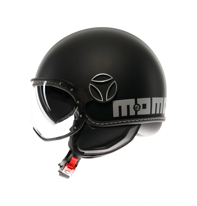 MomoDesign FGTR Evo Momodesıgn Mono Açık Kask Mat Gümüş Siyah