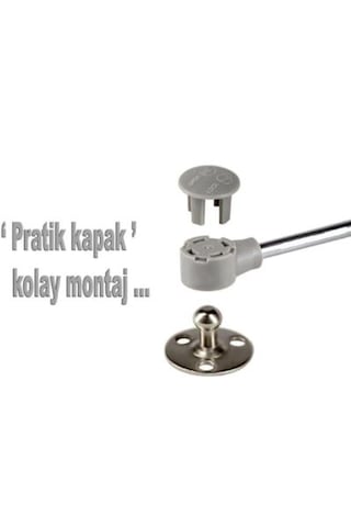 Gazlı Piston Dolap Amortisörü Beyaz Kapak Hidroliği 27 Cm 80n