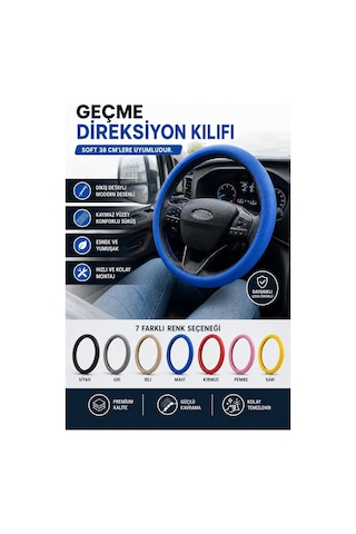 Direksiyon Kılıfı Geçme 38cm Soft Mavi Dkg001m Fermeq
