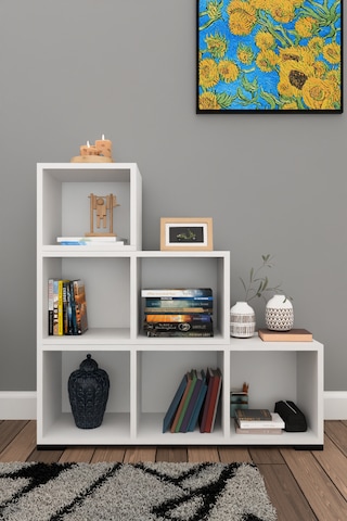 Yvz Home Neptün-1 Kitaplık Beyaz