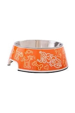 Rogz Bowlz Bubble L Orange Doodle Mama ve Su Kabı