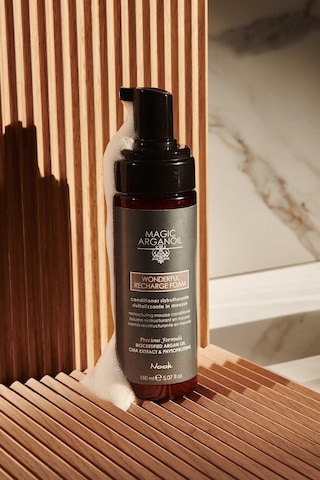 Nook Magic Arganoil Yıpranmış Saçlar İçin Peptit Ve Amino Asit İçeren Onarıcı Dolgunlaştırıcı Durulanmayan Saç Köpüğü 150ml