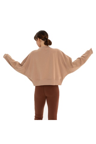 Inguz Organik Pamuk Oversize Sweatshirt Bej
