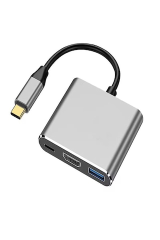 Fh-7 3'ü 1 Arada Usb-c Hub: Usb 3.0, Pd 100w Type-c, 4k/30hz Ultr