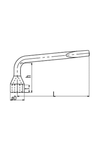 İzeltaş Bijon Anahtarı Pipo Tipi 17 MM