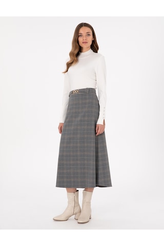 Pierre Cardin Kadın Gri Etek Dokuma 50292639-vr024 Gri